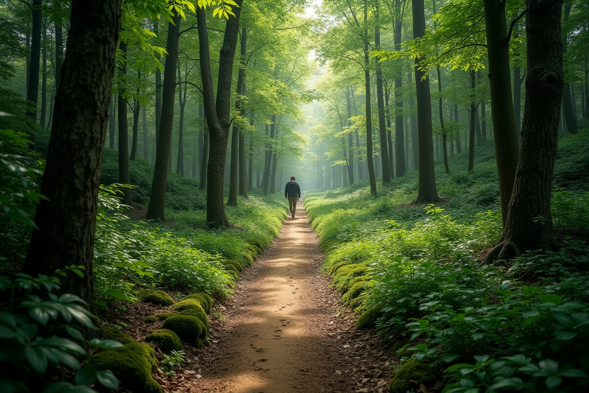 Sentier forestier vu d
