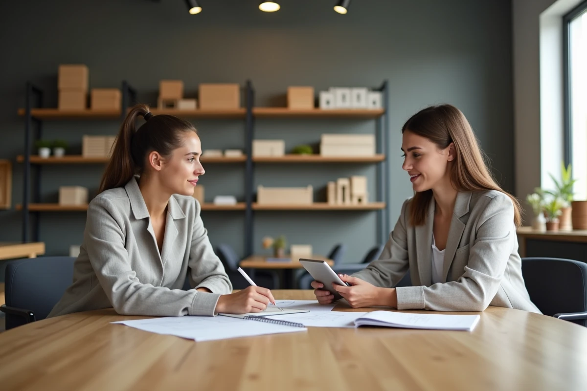Deux femmes discutant autour d