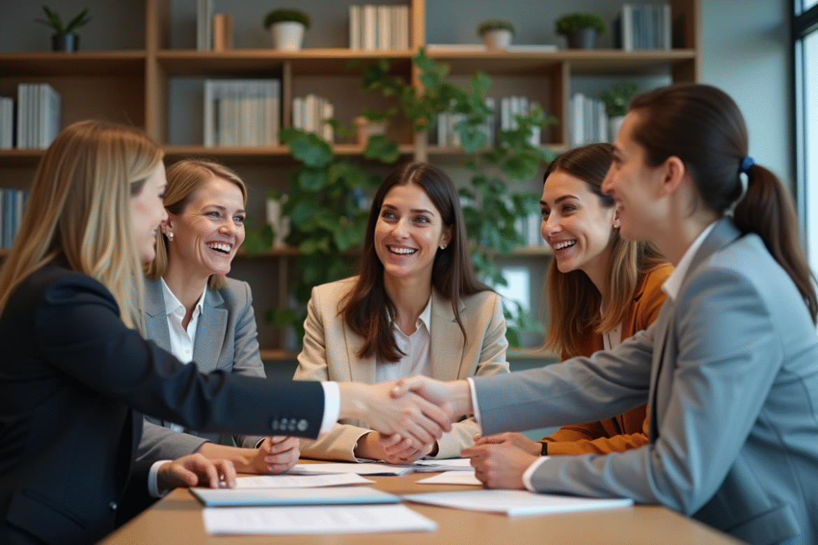 Groupe de professionnels lors d'une réunion en entreprise