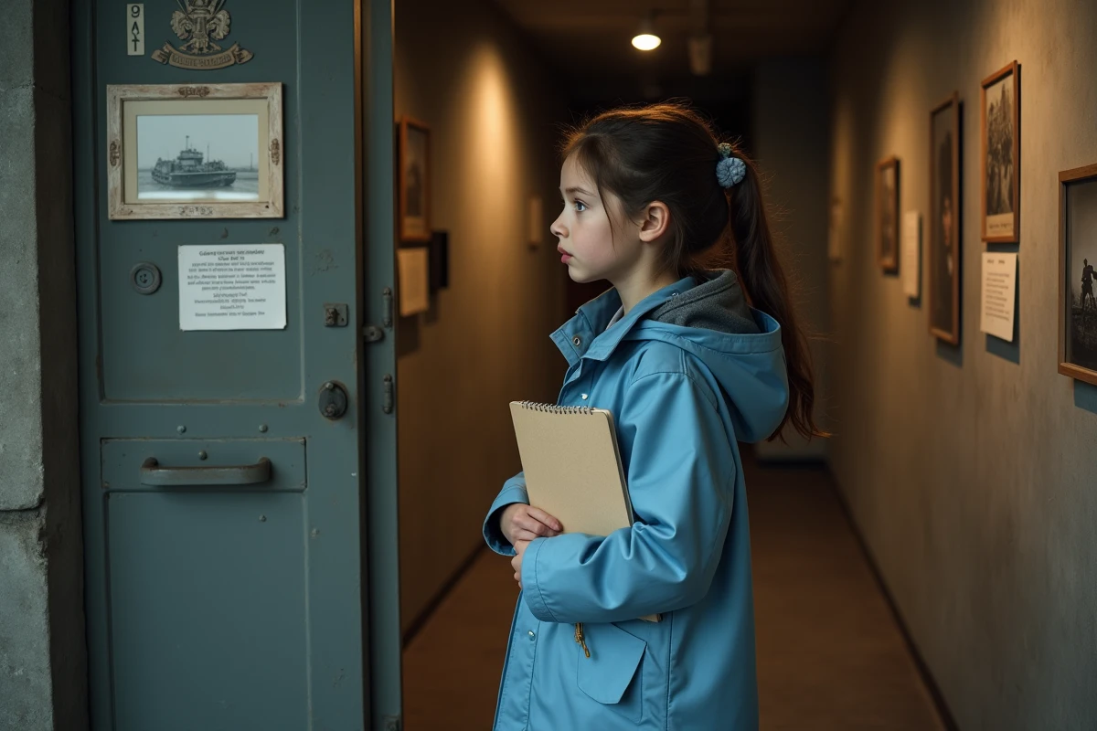 Jeune fille en imperméable dans l